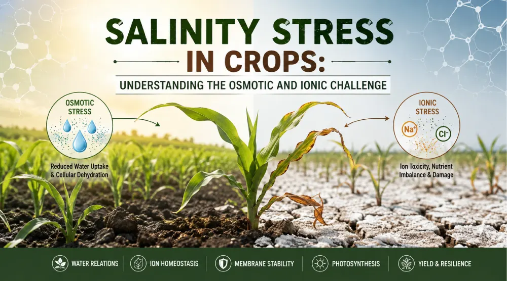 Salinity Stress in Crops: Understanding the Osmotic and Ionic Challenge